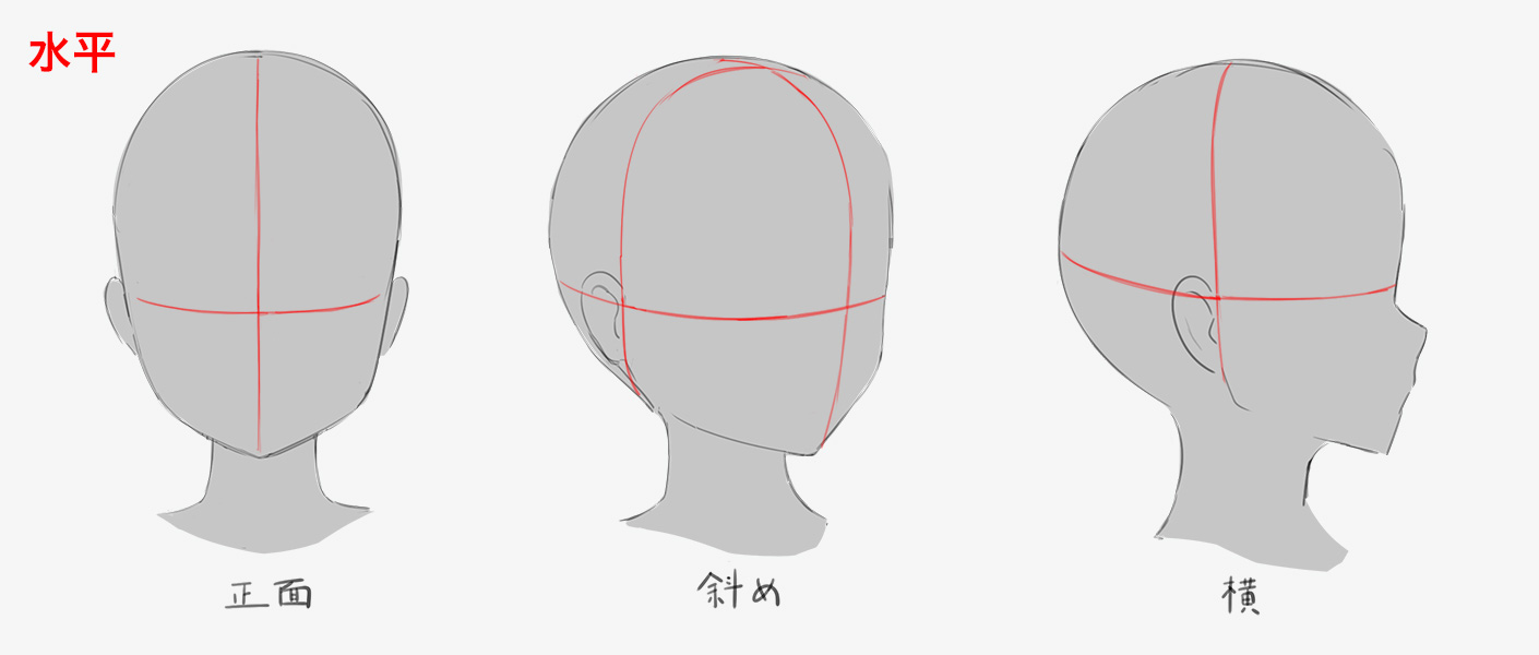 描き 方 横顔